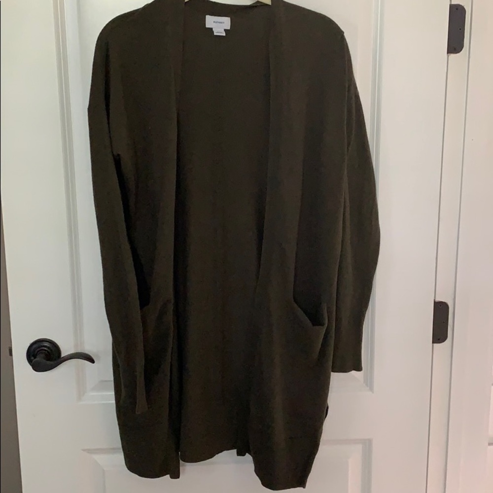 Green cardigan